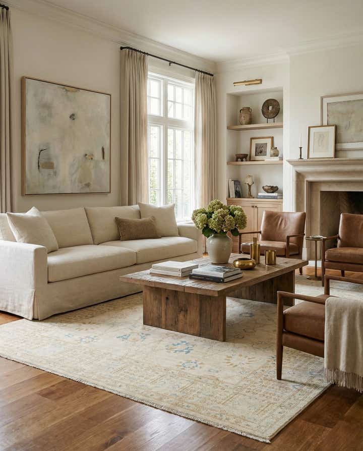 5' x 6' 7 Hand Knotted Ziegler Rug