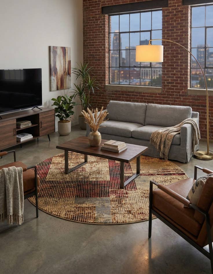 Detail image of  7' 10 x 7' 10 Saturn Round Rug