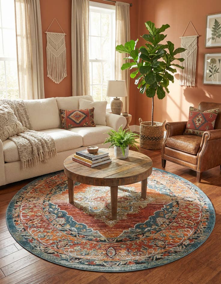 Detail image of  7' 10 x 7' 10 Isabella Round Rug