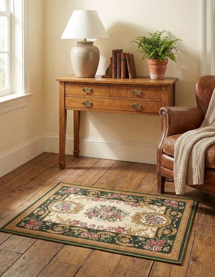 Detail image of 2' x 3' Easy-Clean Traditional Indoor / Outdoor Rug
