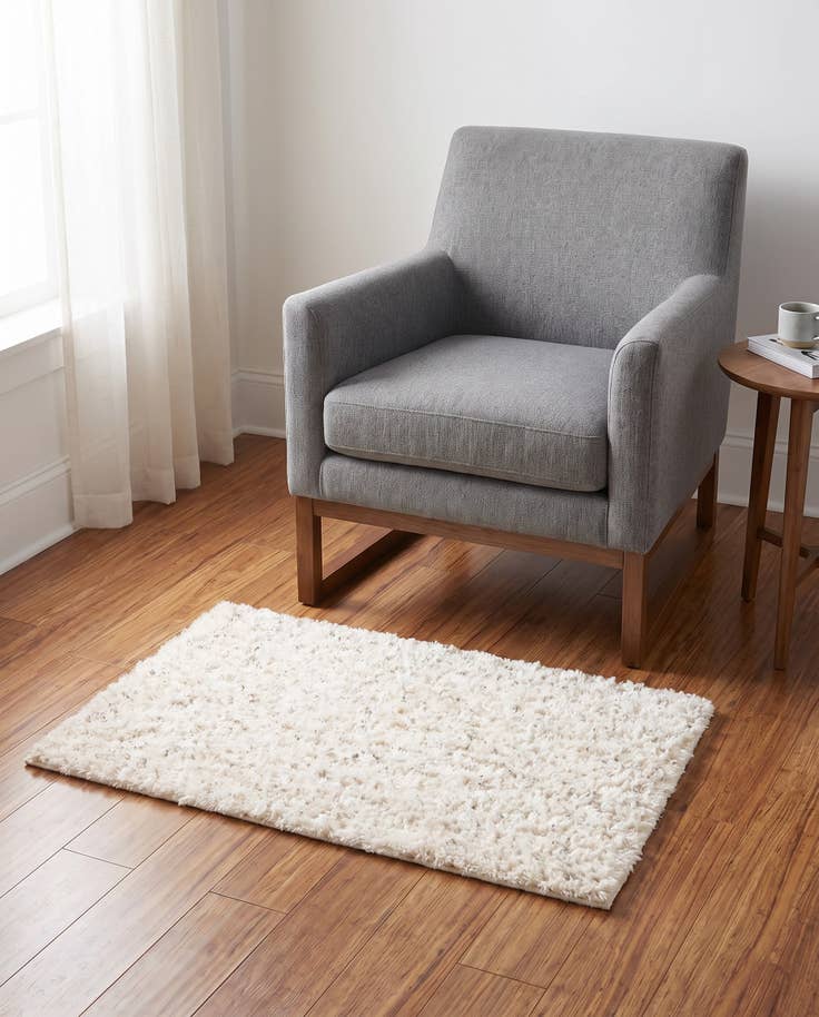 Detail image of 2' x 3' Solid Shag Rug