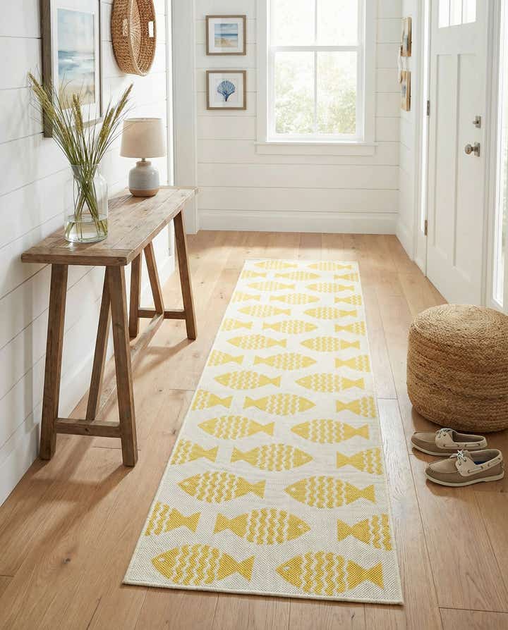 2' x 8' Easy-Clean Coastal Indoor / Outdoor Runner Rug
