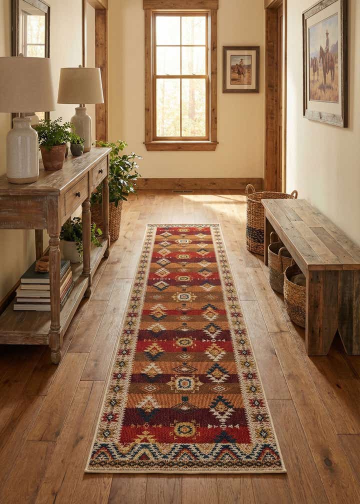 2' 7 x 12' Easy-Clean Baja Indoor / Outdoor Runner Rug