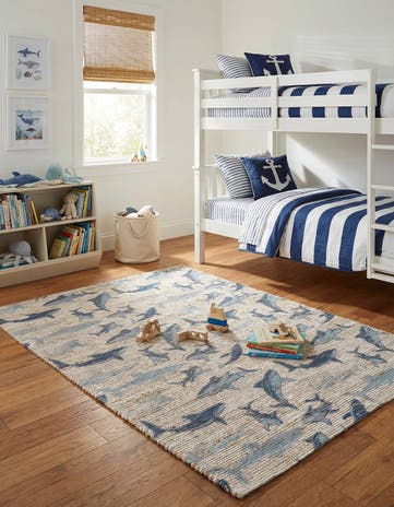 4' 1 x 6' 1 Hand Woven Chenille Jute Rug