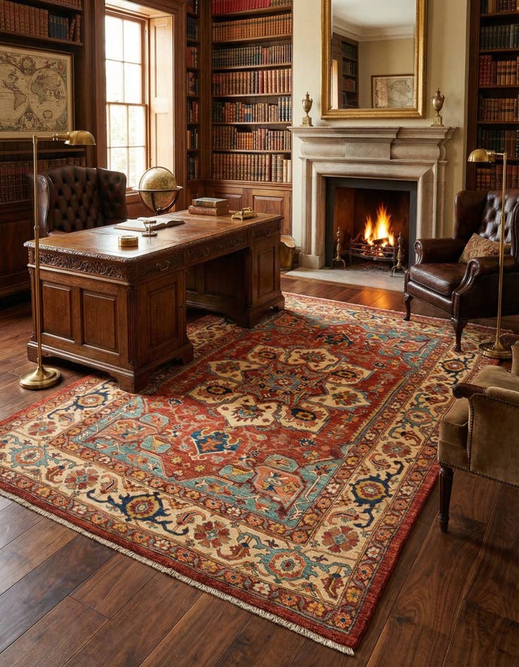 Detail image of 5' 11 x 8' 8 Serapi Wool Rug