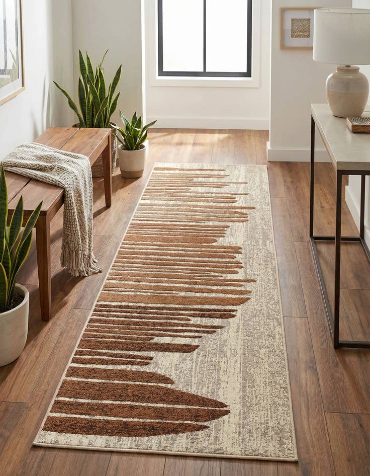 Detail image of  2' x 6'  Washable Modern Indoor / Outdoor Runner Rug