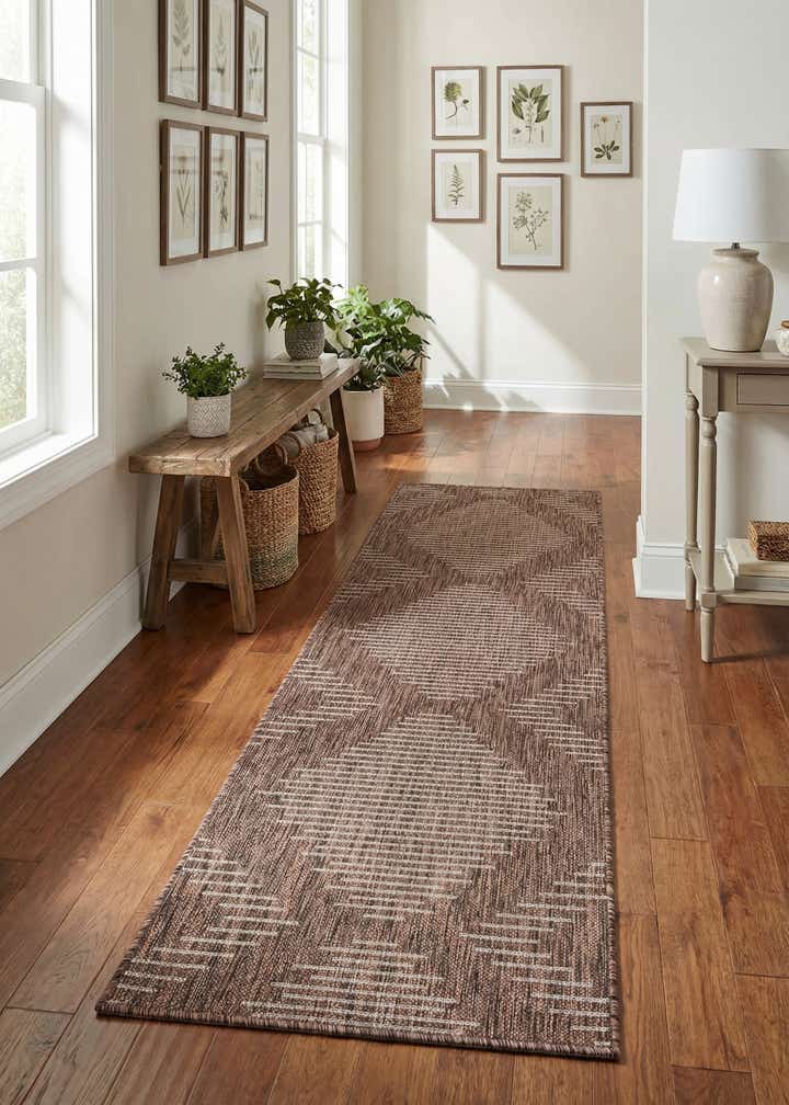 2' x 6' Easy-Clean Modern Indoor / Outdoor Runner Rug