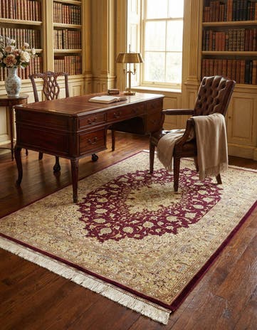 3' 5 x 5' Ghom Silk Rug