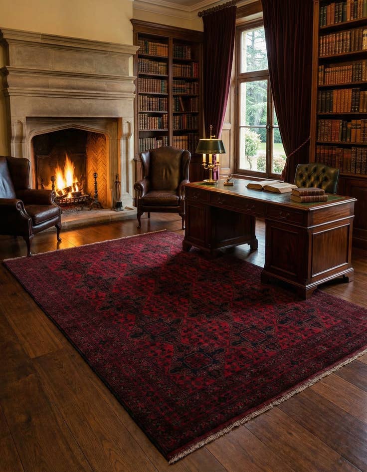 Detail image of  6' 7 x 9' 11  Hand Knotted Khal Mohammadi Wool Rug