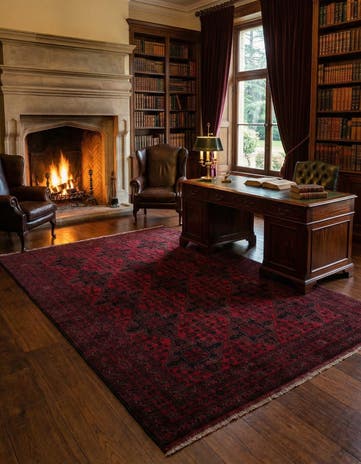 6' 7 x 9' 11 Hand Knotted Khal Mohammadi Wool Rug
