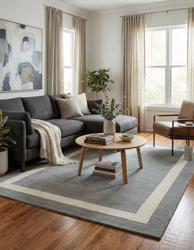 Detail image of  5' 1 x 8' Jill Zarin Border Wool Rug