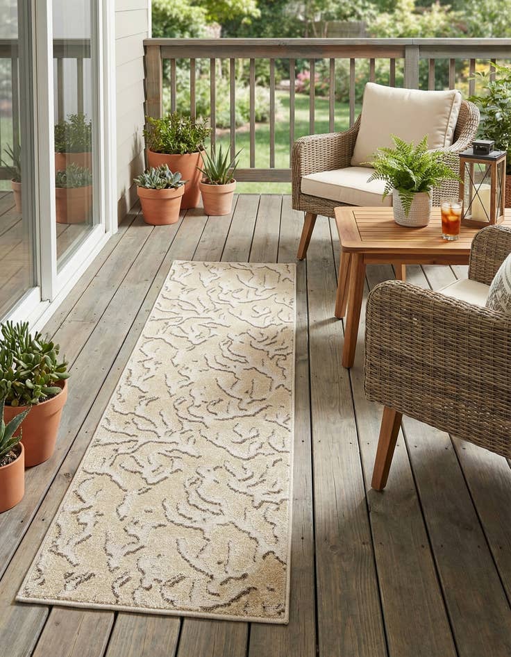 Detail image of 2' x 6' Easy-Clean Sabrina Soto Indoor / Outdoor Runner Rug