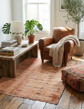 3' 7 x 4' 6 Hand Knotted Ultra Vintage Persian Wool Square Rug
