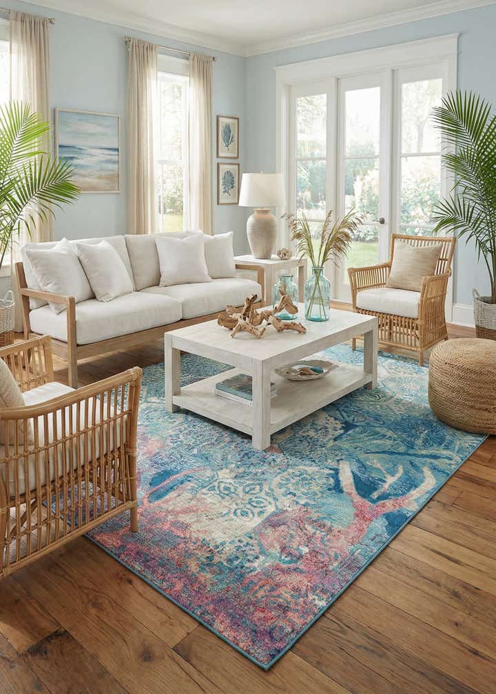 7' x 10' Easy-Clean Coastal Indoor / Outdoor Rug