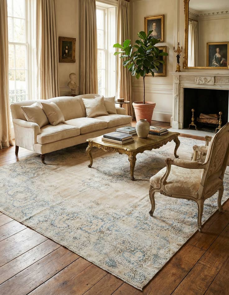 Detail image of 9' 10 x 13' 3 Vintage Royal Wool Rug