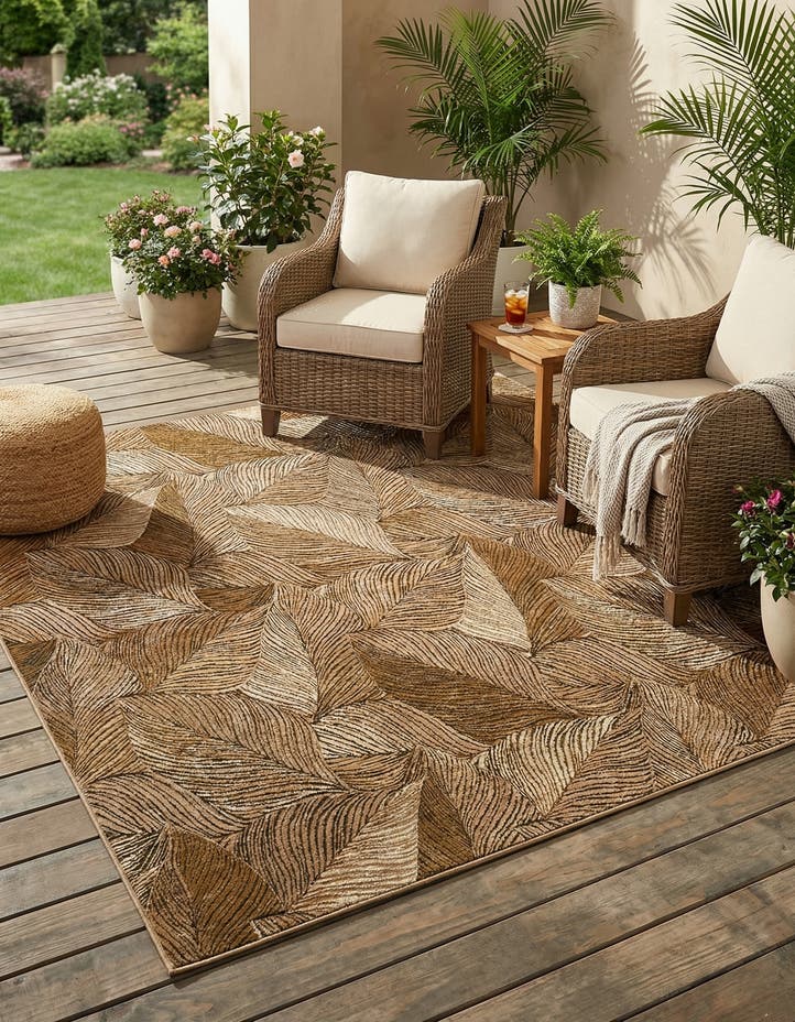10' x 10' Easy-Clean Botanical Indoor / Outd...