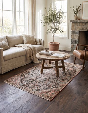 3' 3 x 5' 8 Hand Knotted Ultra Vintage Persian Wool Rug