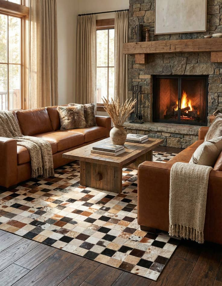 Detail image of  5' x 8' Cowhide Rug