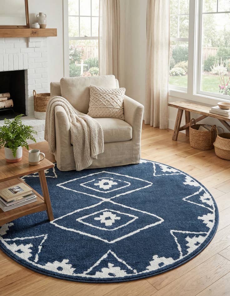 Detail image of 5' x 5' Oslo Round Rug