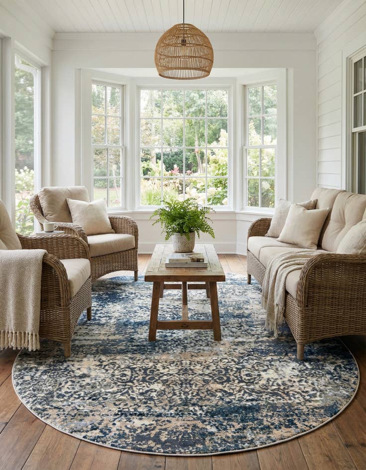 Detail image of 6' x 9' Ethereal Oval Rug