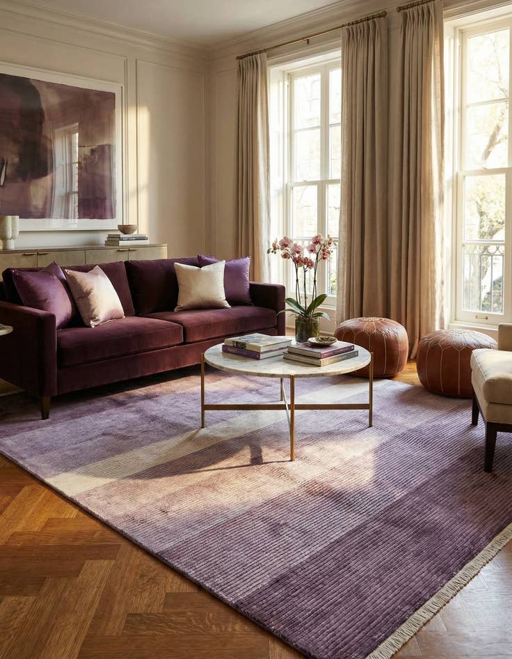 Detail image of 6' 6 x 9' 11  Hand Knotted Darya Wool Rug