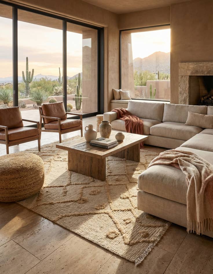 Detail image of 4' 6 x 6' 2  Hand Knotted Darya Wool Rug