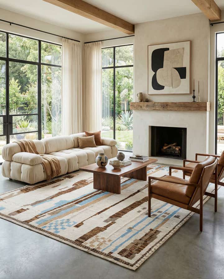 9' 11 x 13' 7 Hand Knotted Beni Marok Rug