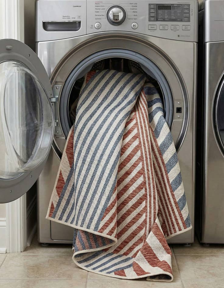 Detail image of 6' 7 x 6' 7  Washable Jill Zarin Indoor / Outdoor Round Rug