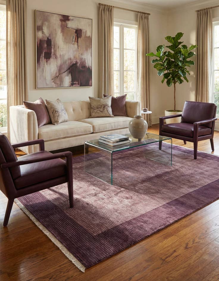 Detail image of 6' 6 x 9' 10  Hand Knotted Darya Wool Rug