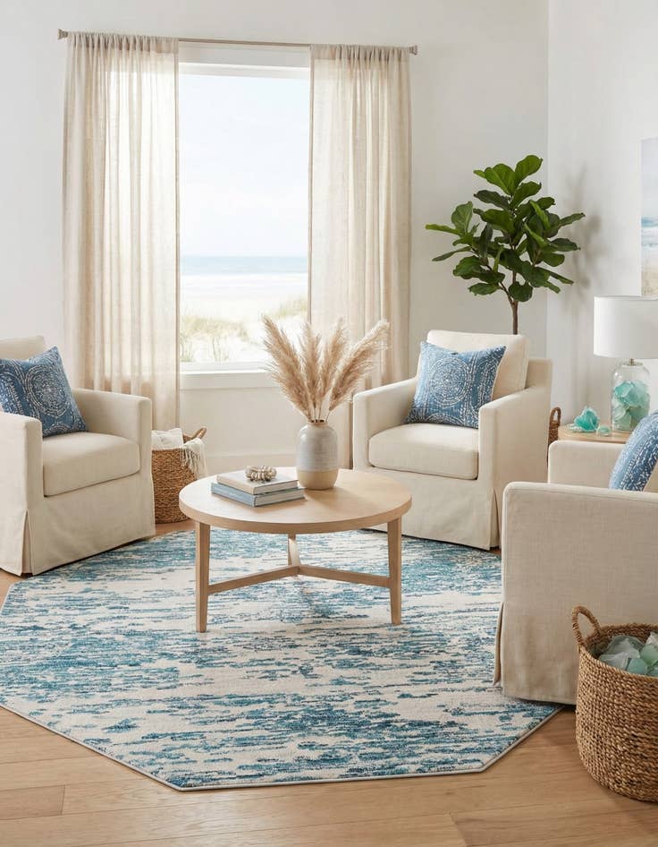 Detail image of 7' x 7' Oasis Octagon Rug