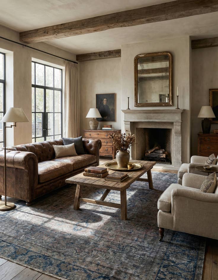 Detail image of 8' x 11'  Hand Knotted Ultra Vintage Persian Wool Rug