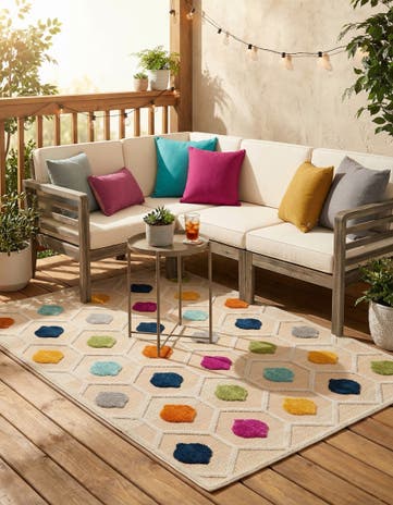 5' 3 x 8' Easy-Clean Aruba Indoor / Outdoor Rug