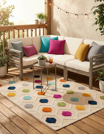 5' 3 x 8' Easy-Clean Aruba Indoor / Outdoor Rug