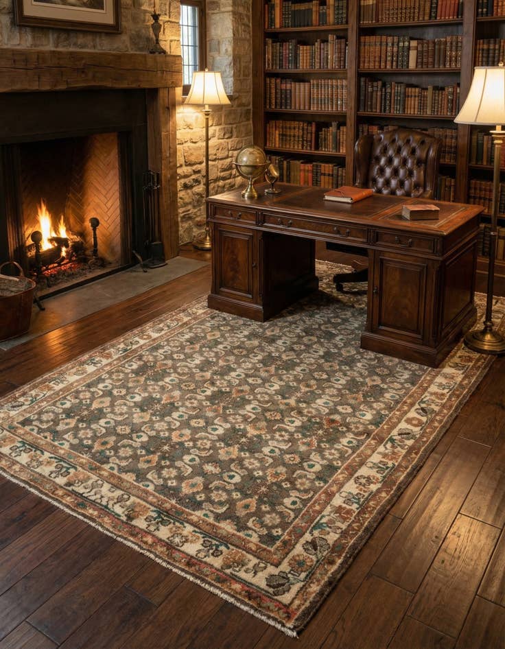 Detail image of 4' 1 x 9' 4 Hamedan Rug