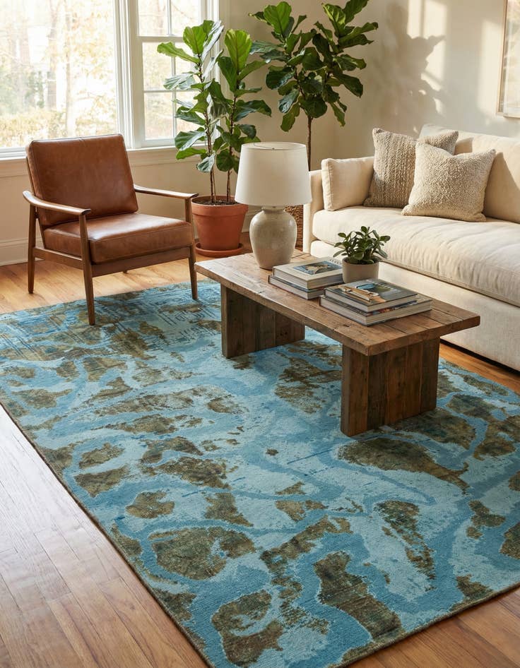 Detail image of 5' 6 x 8' 10  Hand Knotted Ultra Vintage Persian Wool Rug