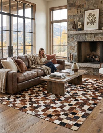 5' x 7' 10 Cowhide Rug