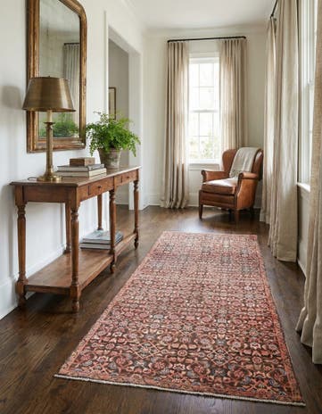 4' 1 x 9' Hand Knotted Ultra Vintage Persian Wool Runner Rug