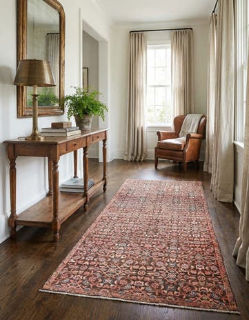 4' 1 x 9' Hand Knotted Ultra Vintage Persian Wool Runner Rug