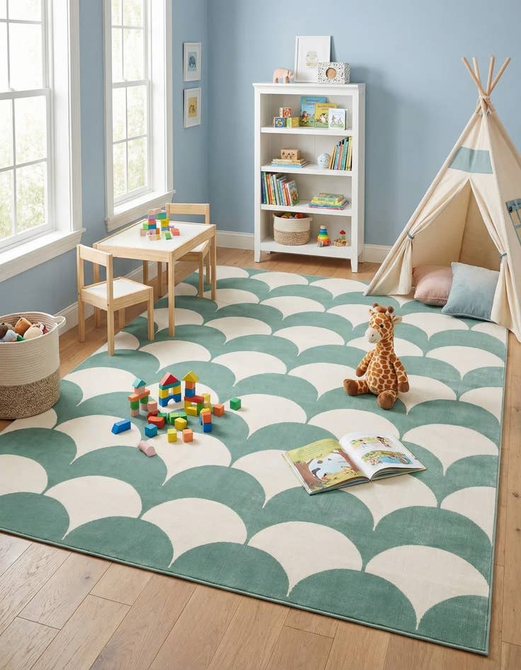 Detail image of 9' x 12' Whimsy Kids Rug
