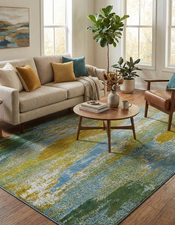 Turquoise Washable Sevilla Rug