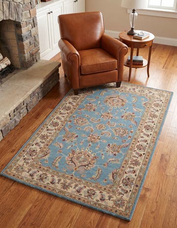 3' 5 x 5' 3 Hand Knotted Ziegler Rug