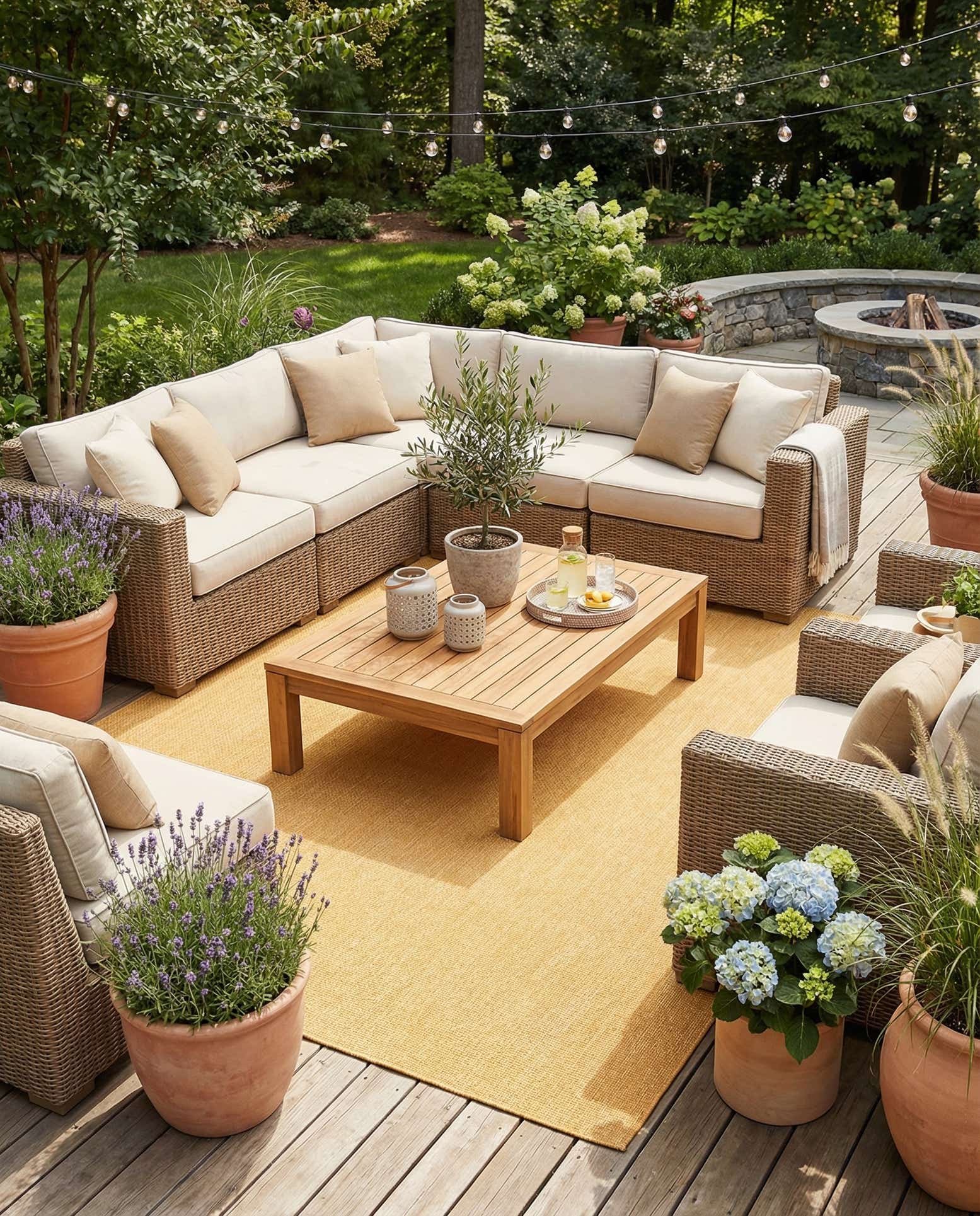 10' 8 x 10' 8 Easy-Clean Solid Indoor / Outdoor Square Rug