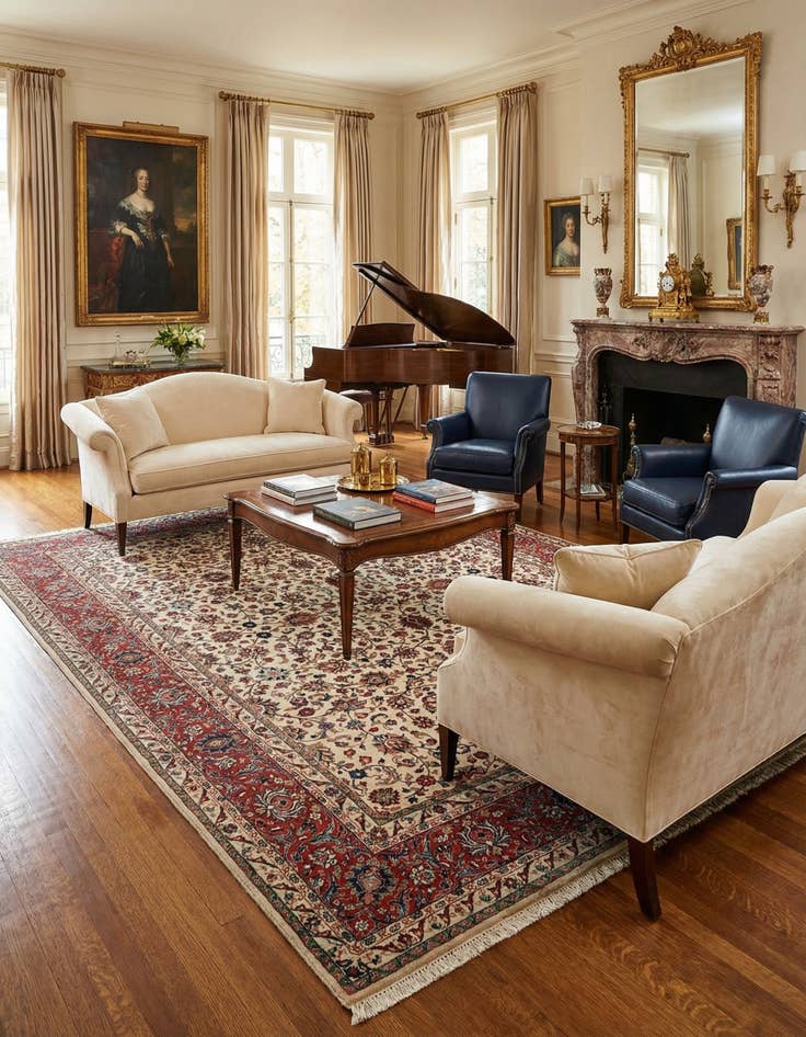 Detail image of 8' 8 x 11' 11 Tabriz Wool Rug