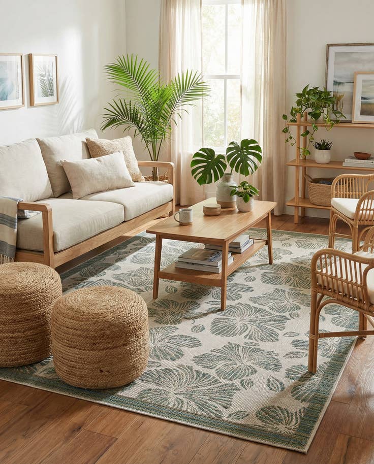 Detail image of 6' 1 x 9' Easy-Clean Baja Indoor / Outdoor Rug