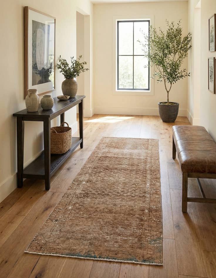 Detail image of 3' 1 x 8' 8  Hand Knotted Ultra Vintage Persian Wool Runner Rug