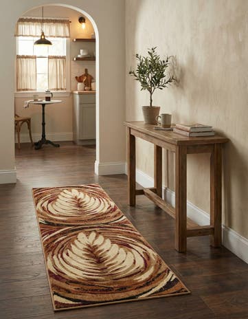 Beige Cafe Runner Rug