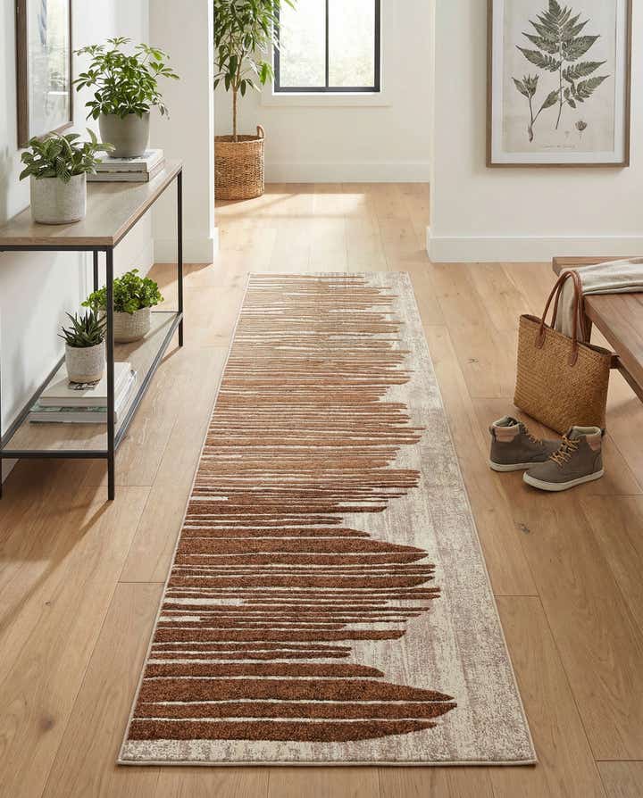 2' 7 x 12' Easy-Clean Modern Indoor / Outdoor Runner Rug