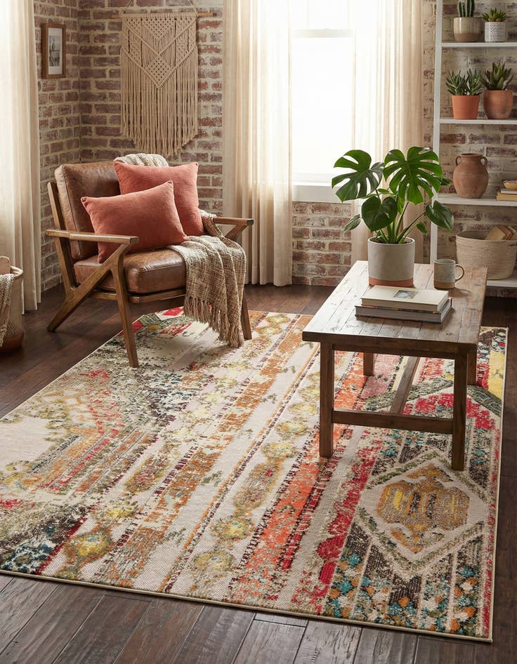 Detail image of 6' x 9' Easy-Clean Casablanca Indoor / Outdoor Rug