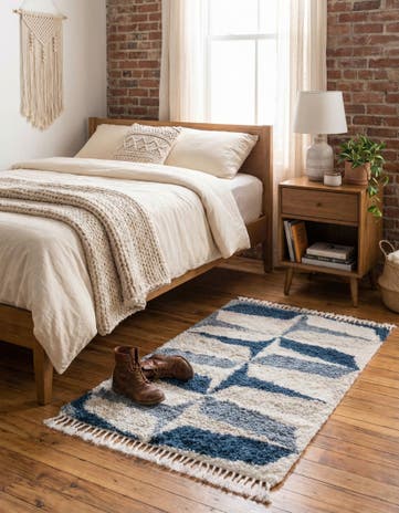 Blue Lagom Shag Rug
