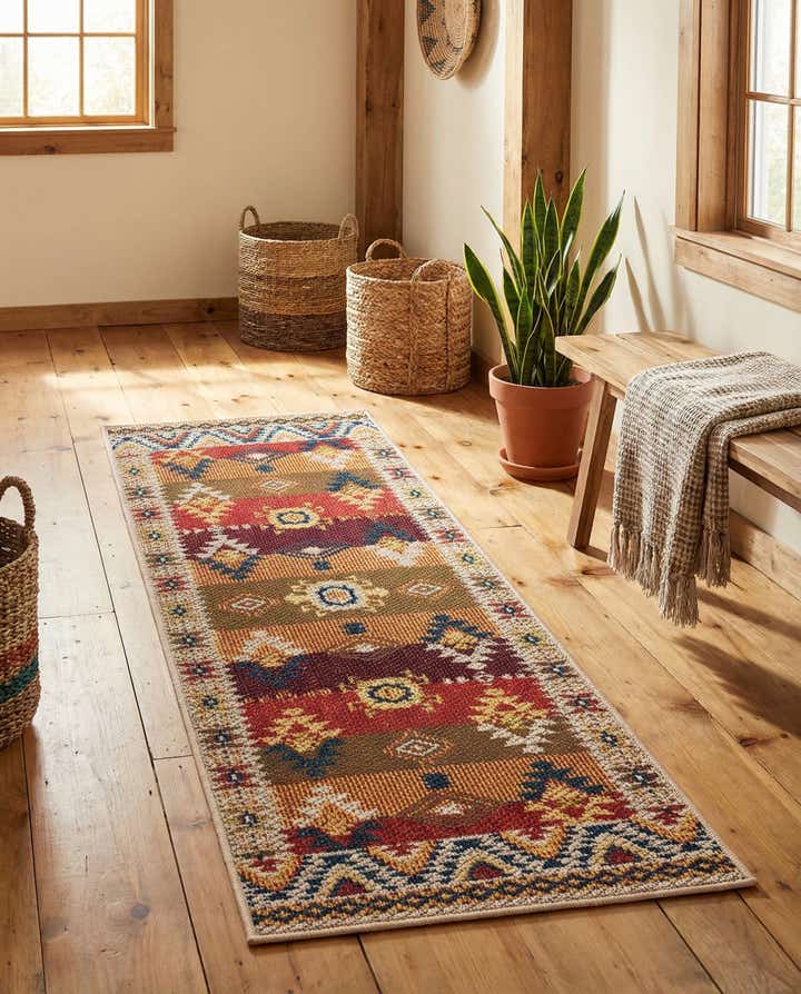 2' x 6' Easy-Clean Baja Indoor / Outdoor Runner Rug